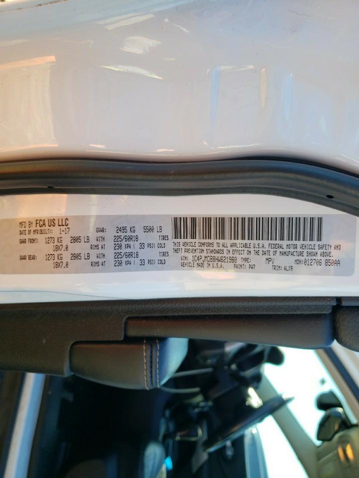 2017 Jeep Cherokee Limited VIN: 1C4PJMDB8HW621980 Lot: 91044445