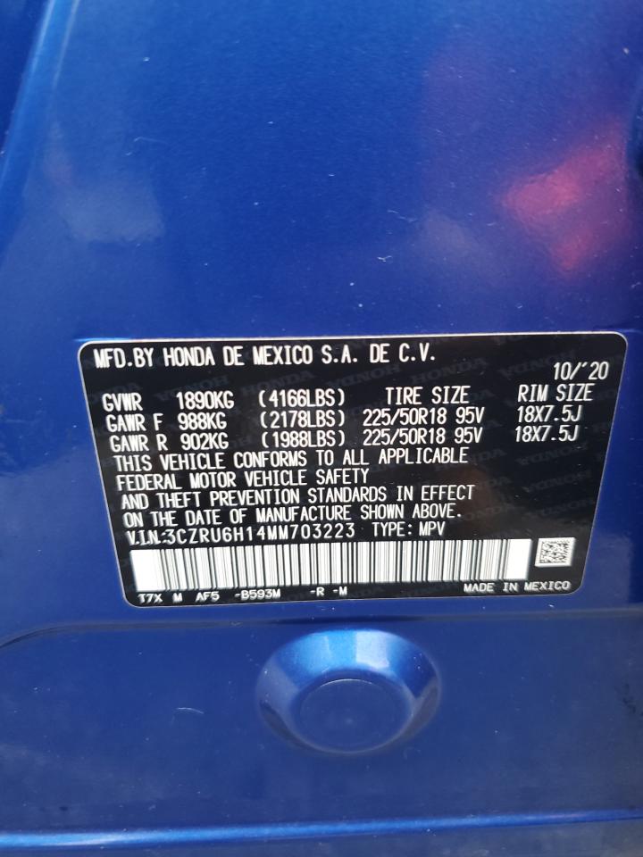 2021 Honda Hr-V Sport VIN: 3CZRU6H14MM703223 Lot: 90076395