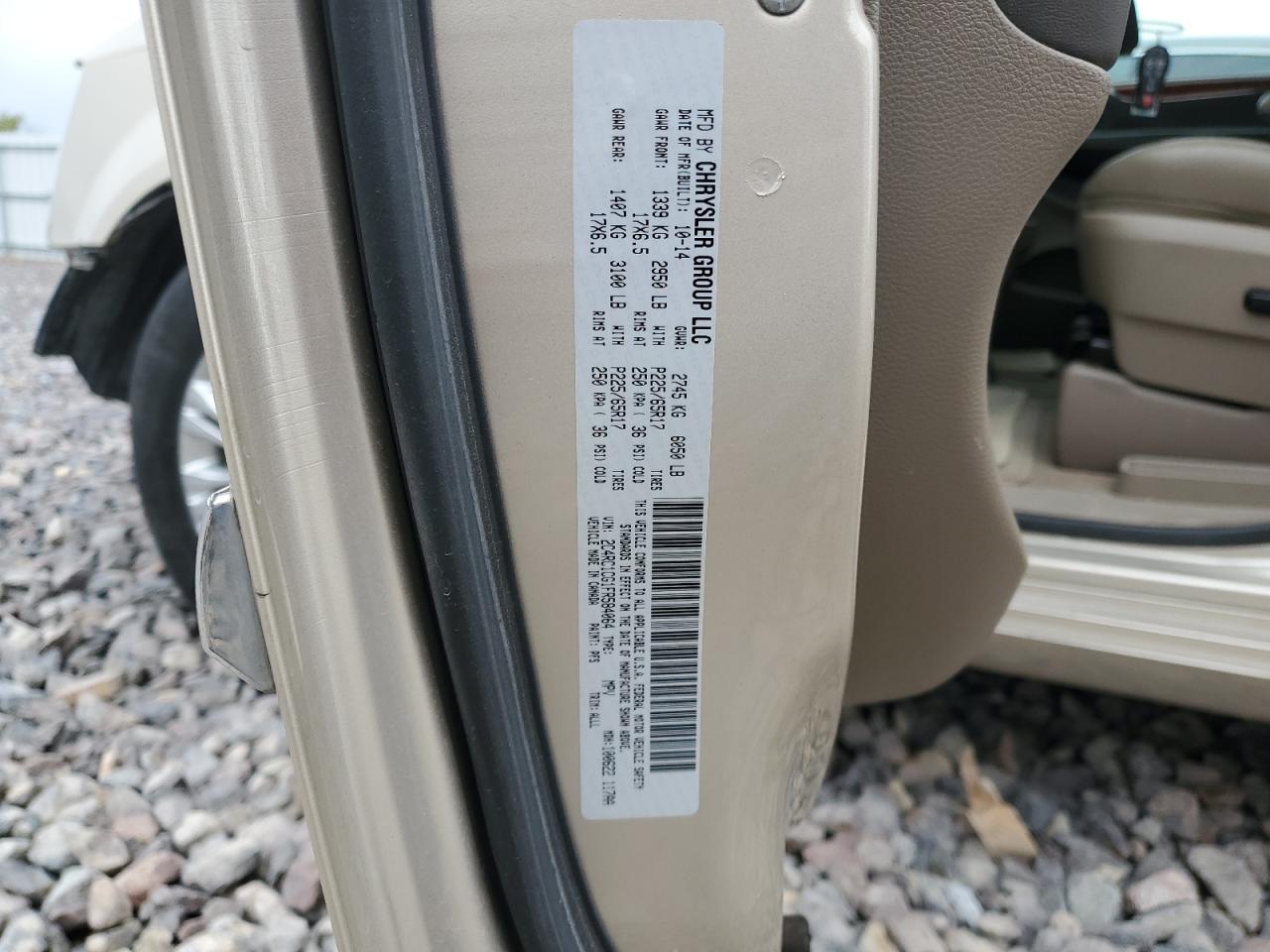 2015 Chrysler Town & Country Touring L VIN: 2C4RC1CG1FR584064 Lot: 86306525