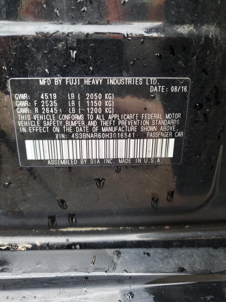 2017 Subaru Legacy Sport VIN: 4S3BNAR60H3016541 Lot: 86266225