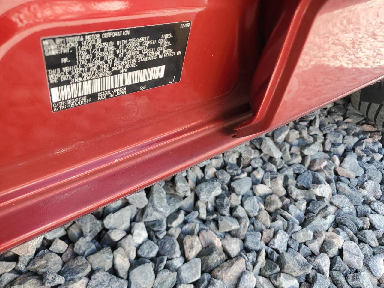 2010 Toyota Rav4 VIN: JTMBK4DV5A5089035 Lot: 86621595