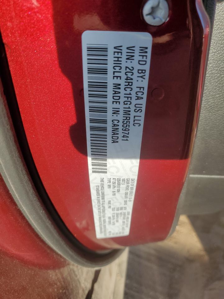 2021 Chrysler Pacifica Touring VIN: 2C4RC1FG1MR559741 Lot: 89641725