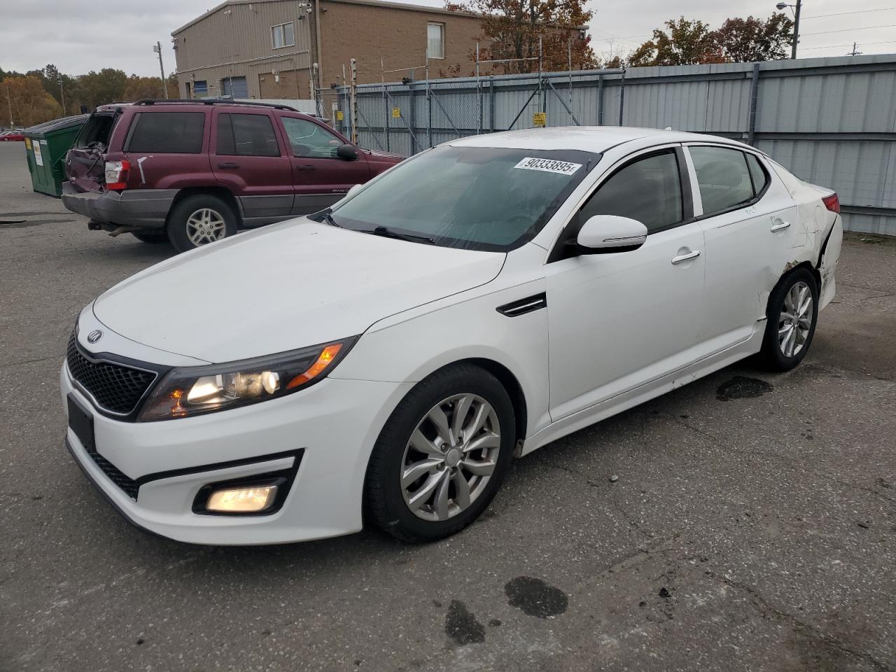 2015 Kia Optima Lx white null gas 5XXGM4A78FG507290 photo #1