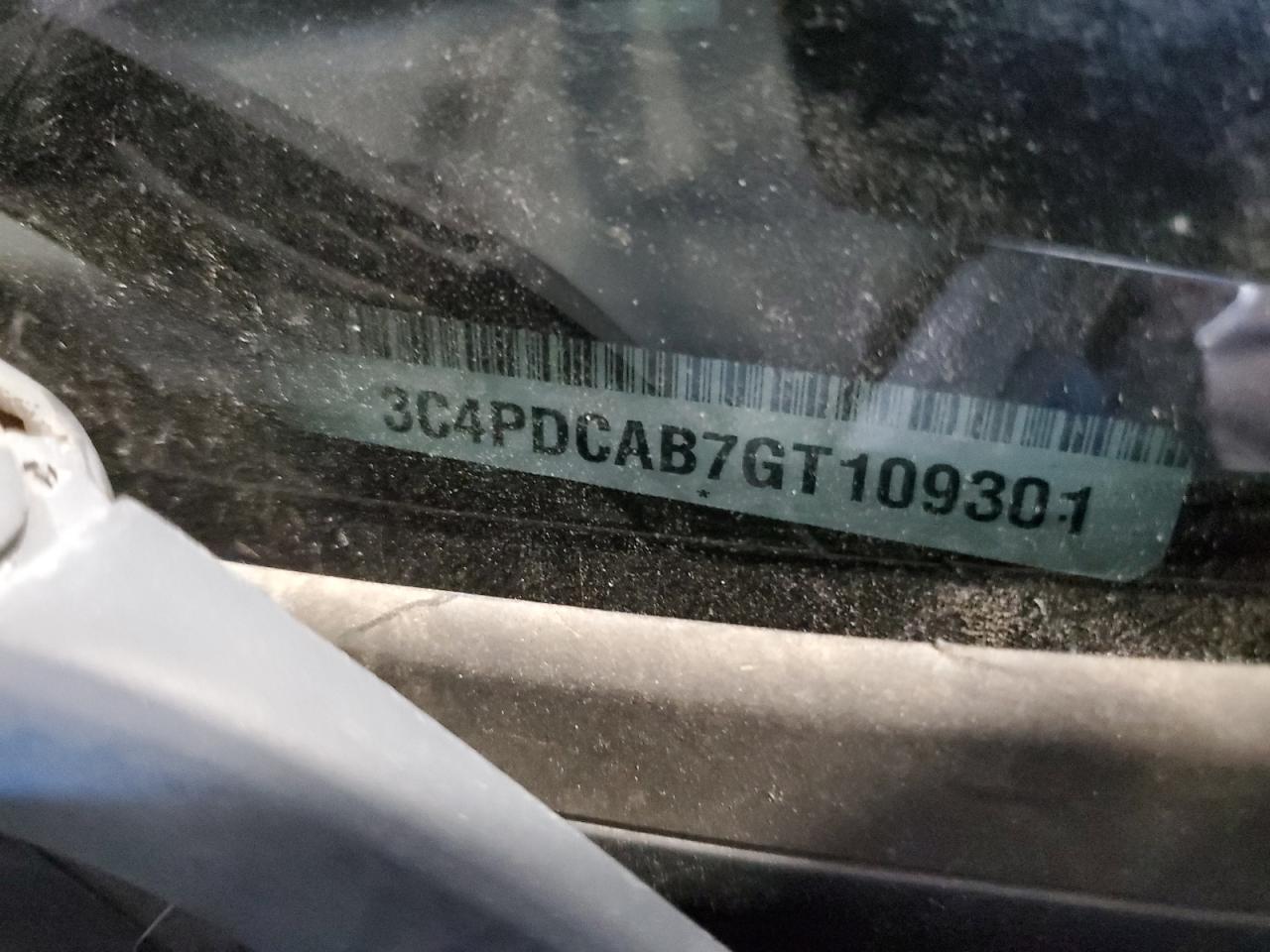 2016 Dodge Journey Se VIN: 3C4PDCAB7GT109301 Lot: 82676275