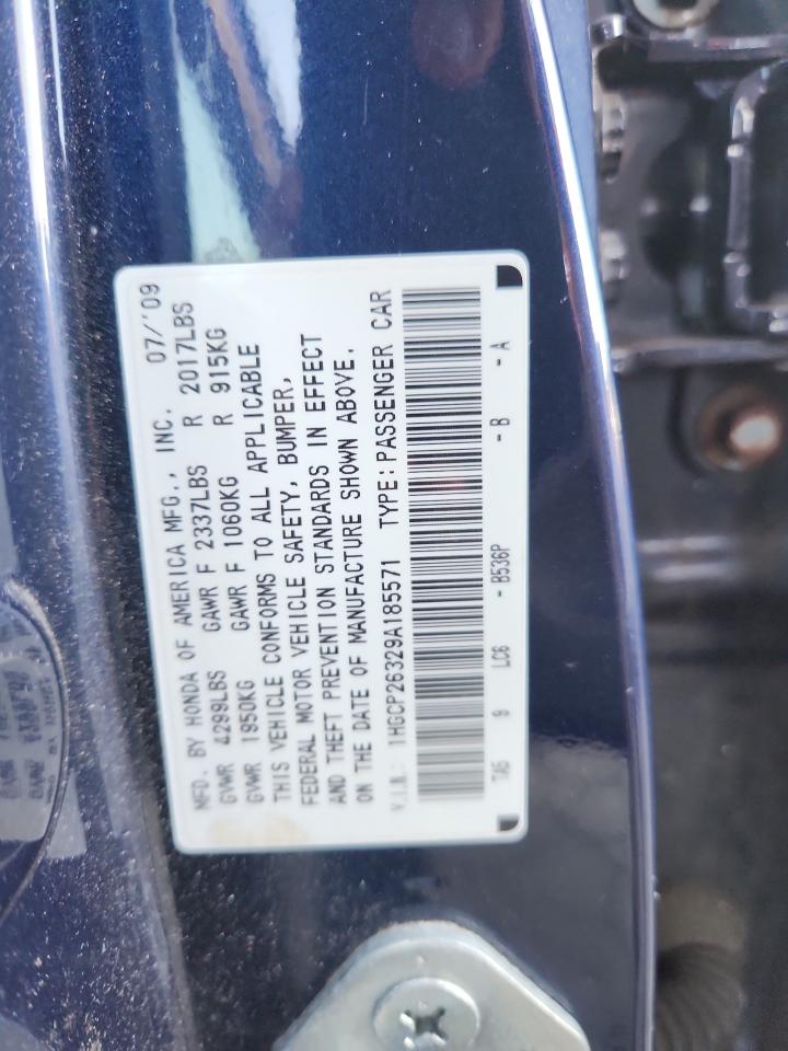 2009 Honda Accord Lx VIN: 1HGCP26329A185571 Lot: 82199205