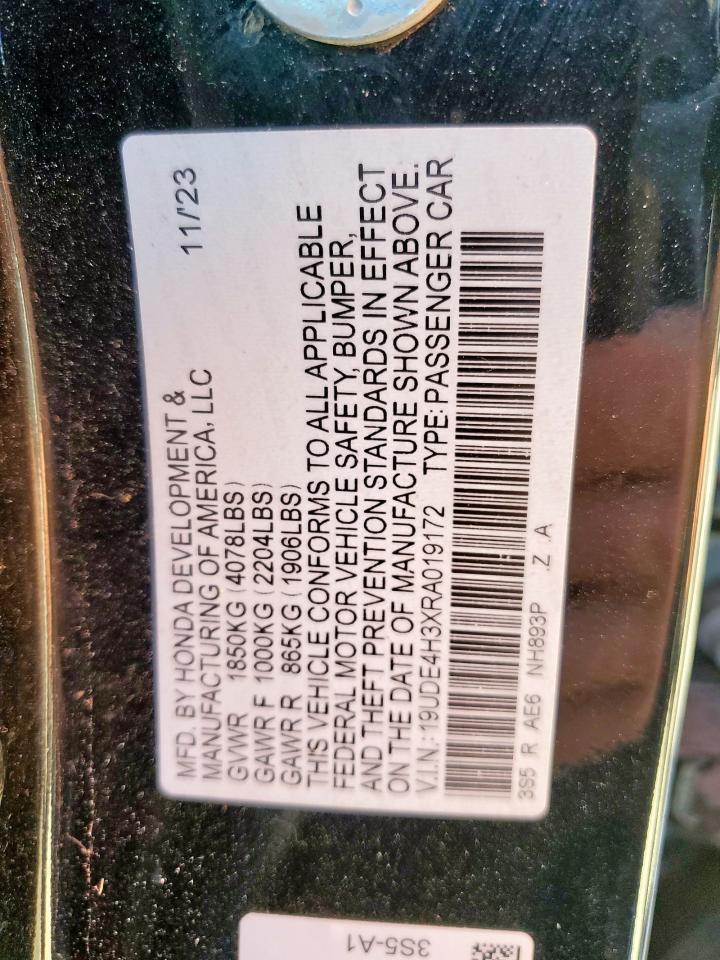 2024 Acura Integra A-Spec VIN: 19UDE4H3XRA019172 Lot: 82471485