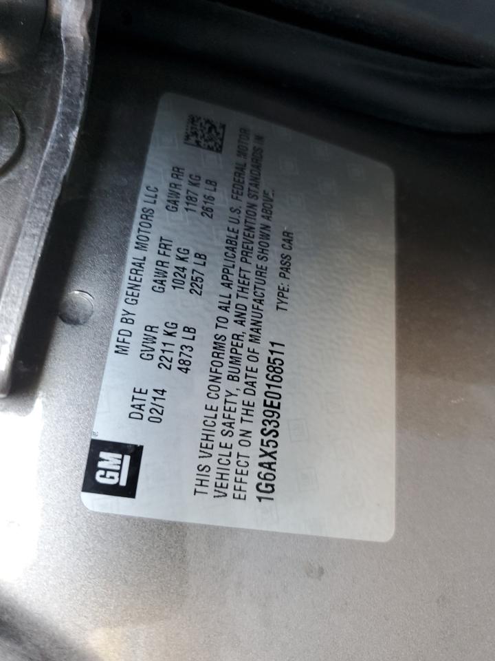 2014 Cadillac Cts Luxury Collection VIN: 1G6AX5S39E0168511 Lot: 89496845