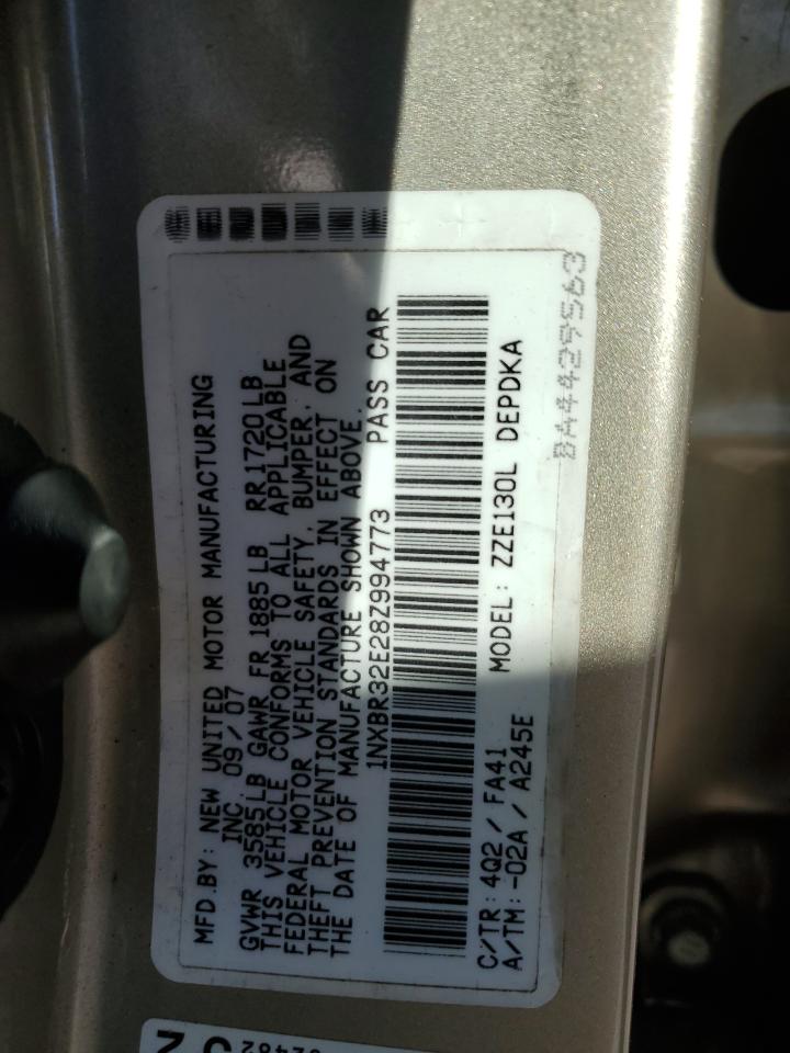 2008 Toyota Corolla Ce VIN: 1NXBR32E28Z994773 Lot: 85315235