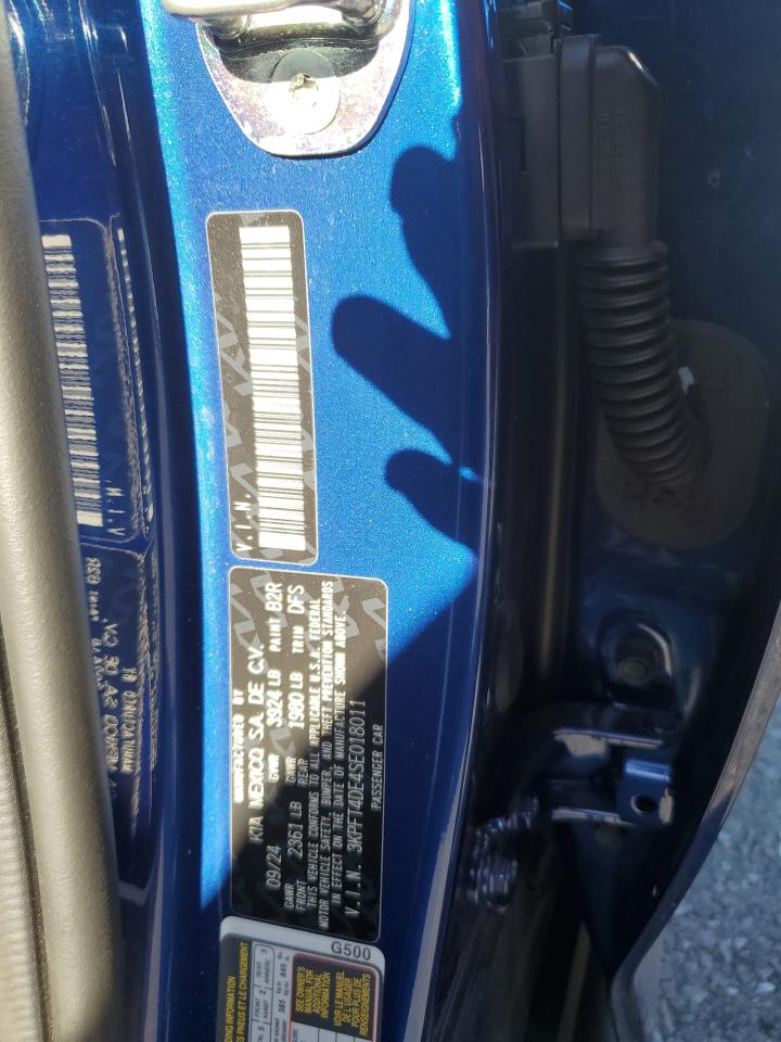 2025 Kia K4 Lx VIN: 3KPFT4DE4SE018011 Lot: 82263135