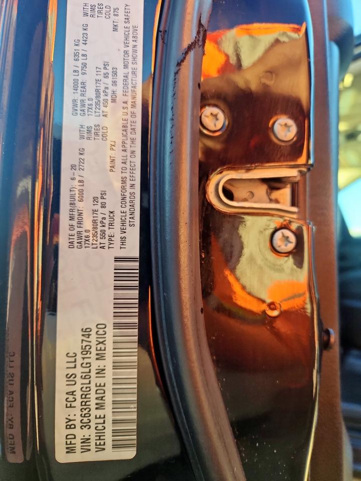 2020 Ram 3500 Tradesman VIN: 3C63RRGL6LG195746 Lot: 90089635