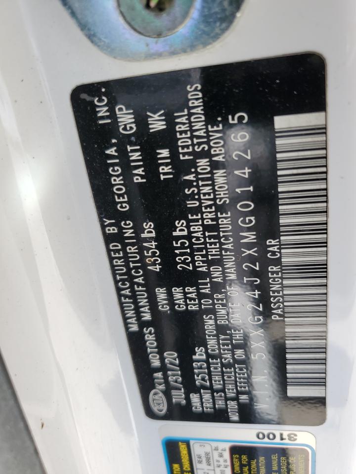 2021 Kia K5 Lx VIN: 5XXG24J2XMG014265 Lot: 84567365