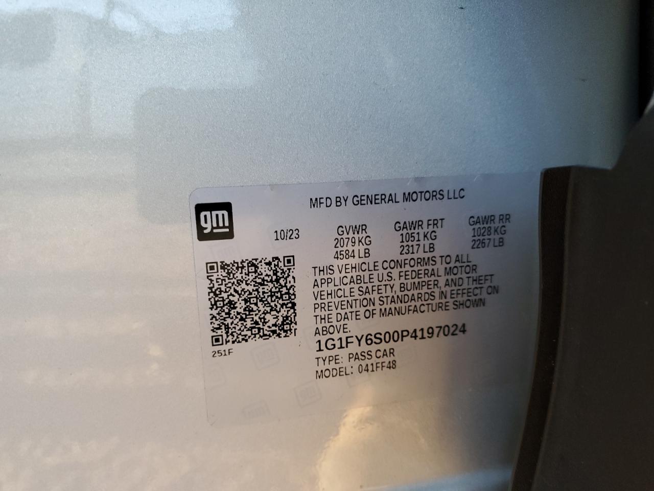 2023 Chevrolet Bolt Euv Lt VIN: 1G1FY6S00P4197024 Lot: 86839575