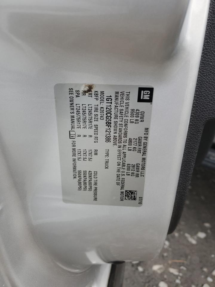 2011 GMC Sierra K2500 Sle VIN: 1GT120CG5BF121386 Lot: 87419855