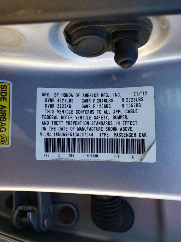 2012 Acura Tl VIN: 19UUA9F51CA007044 Lot: 82364325