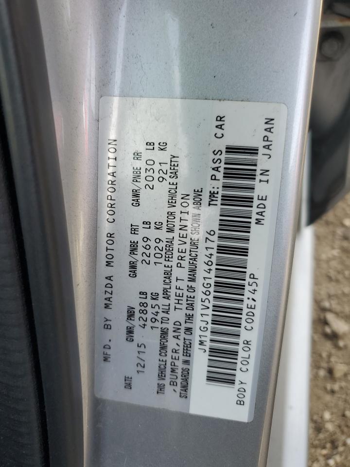2016 Mazda 6 Touring VIN: JM1GJ1V56G1464176 Lot: 81937085