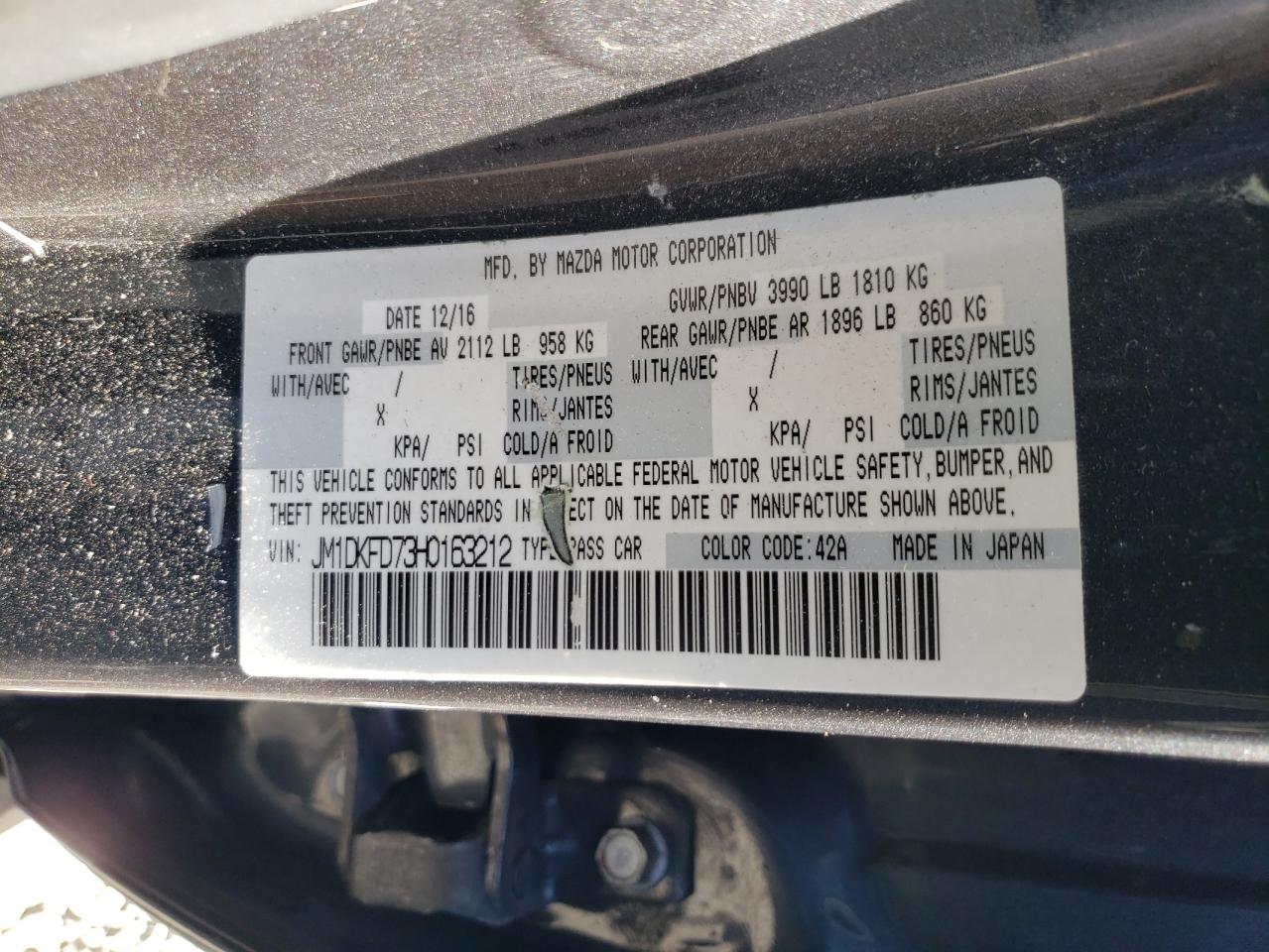 2017 Mazda Cx-3 Grand Touring VIN: JM1DKFD73H0163212 Lot: 84942615