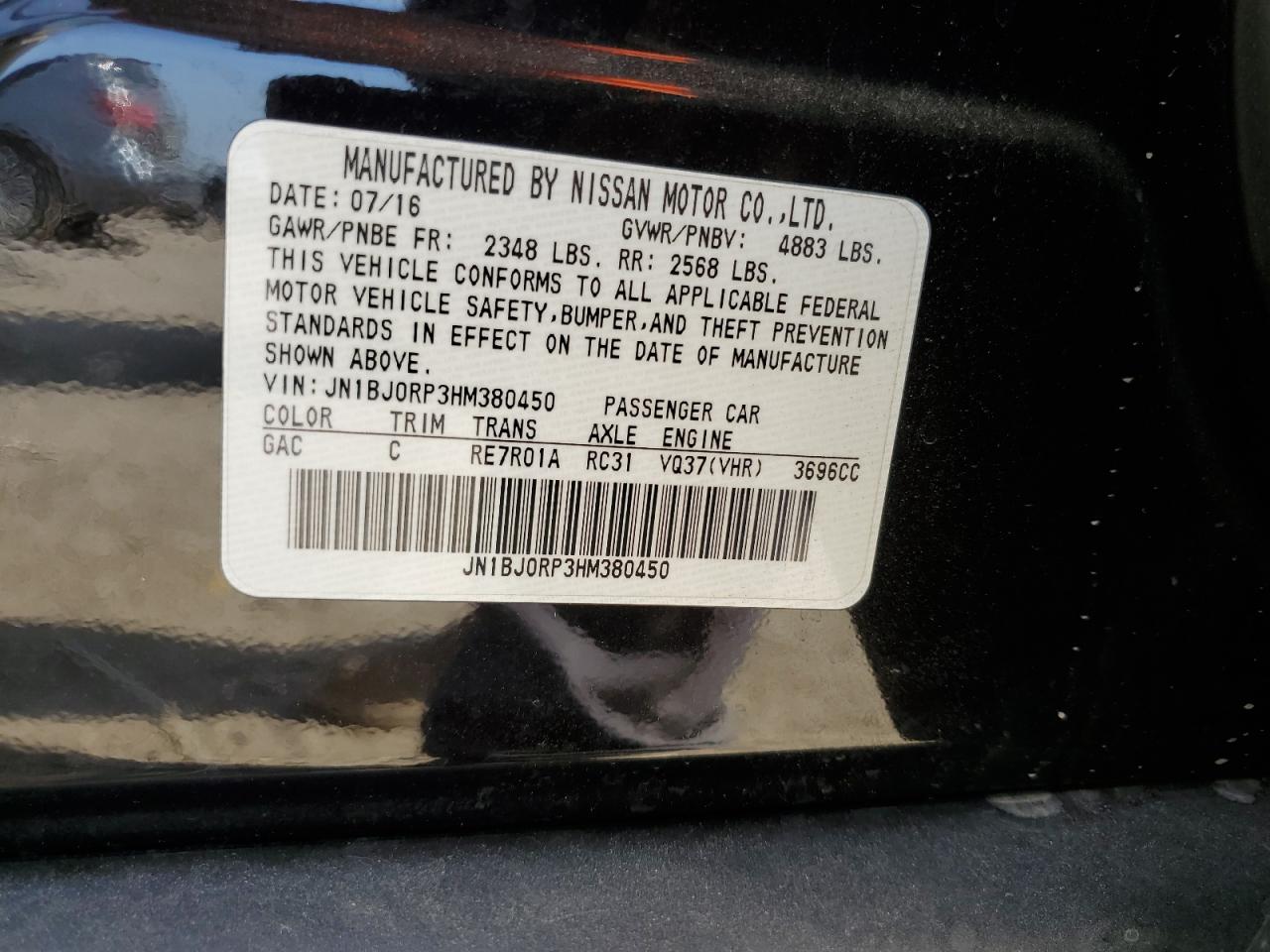 2017 Infiniti Qx50 VIN: JN1BJ0RP3HM380450 Lot: 87421745