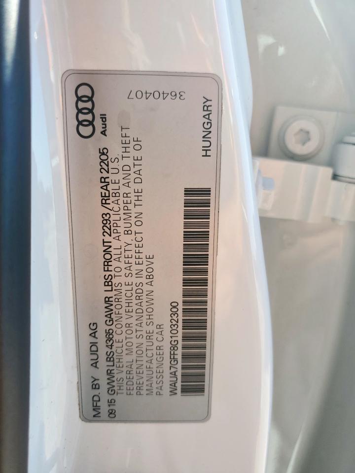 2016 Audi A3 Premium VIN: WAUA7GFF8G1032300 Lot: 91001045