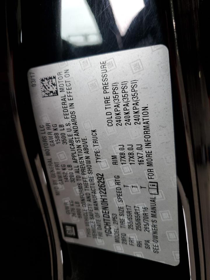 2017 Chevrolet Colorado Z71 VIN: 1GCHTDEN0H1226292 Lot: 82443465