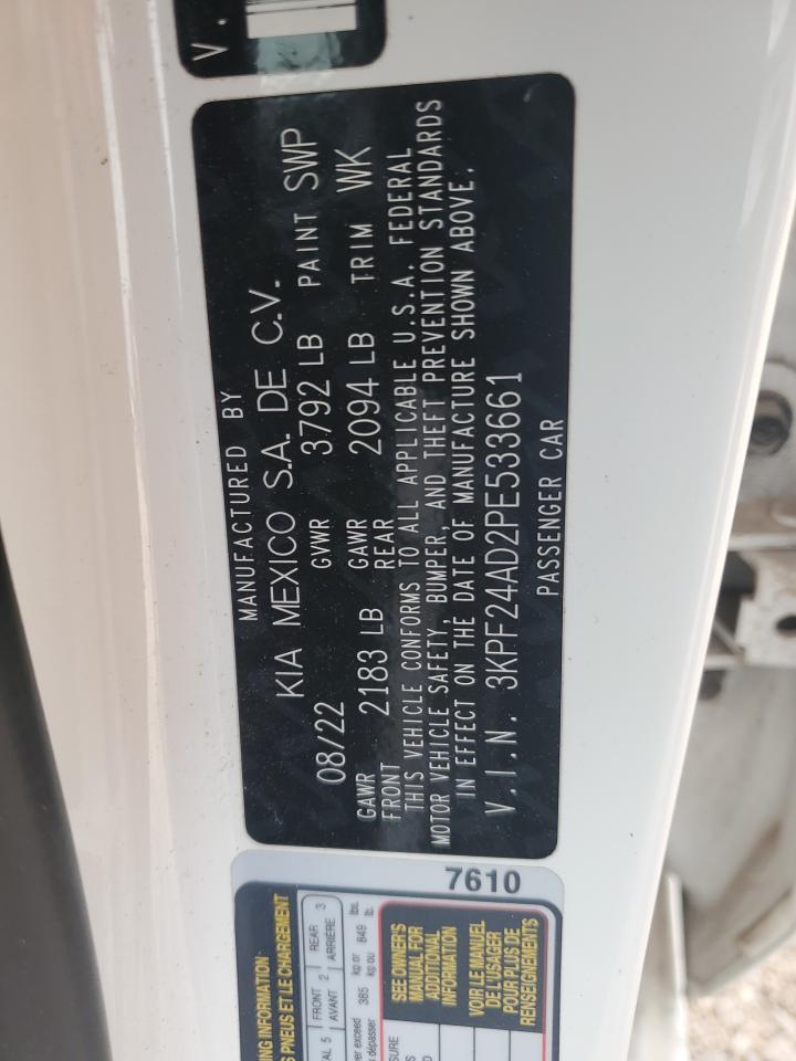 2023 Kia Forte Lx VIN: 3KPF24AD2PE533661 Lot: 85510485