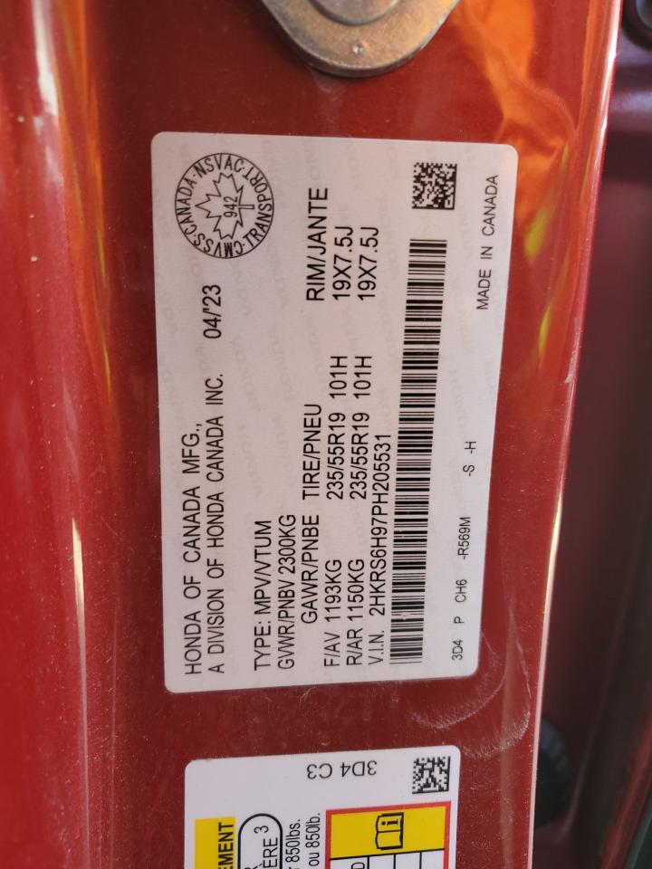 2023 Honda Cr-V Sport Touring VIN: 2HKRS6H97PH205531 Lot: 85833425