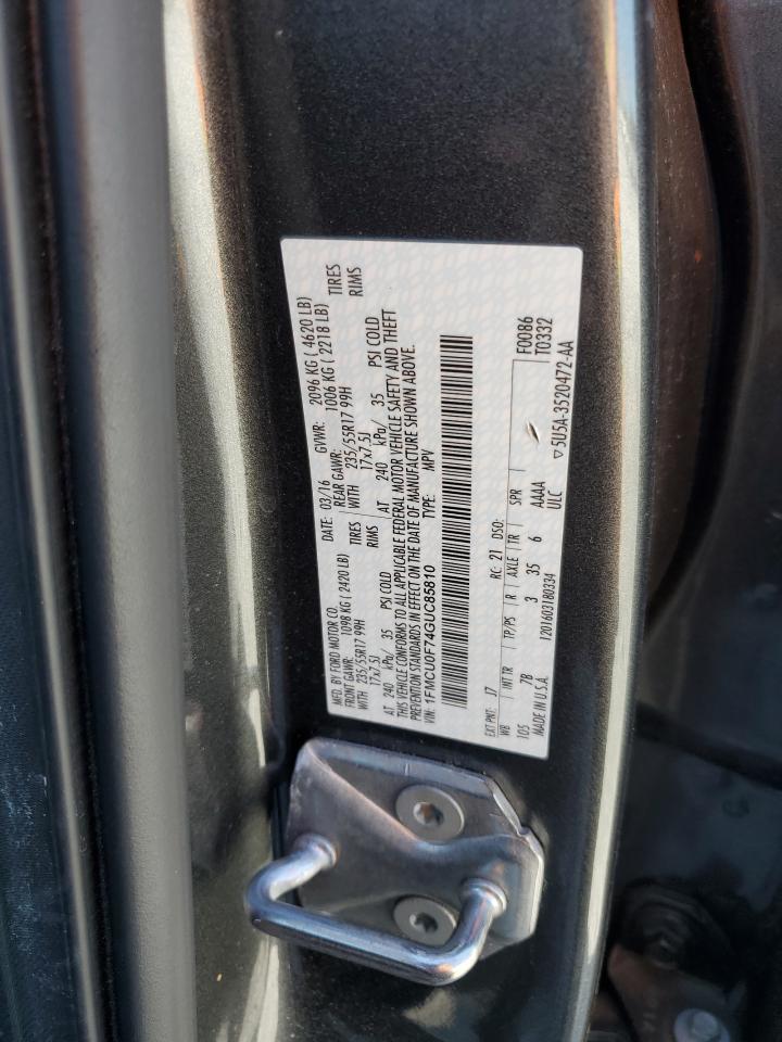 2016 Ford Escape S VIN: 1FMCU0F74GUC85810 Lot: 82406475