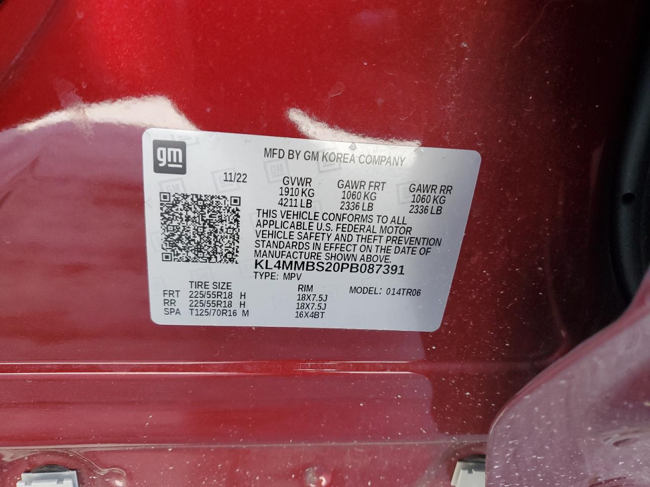 2024 Buick Encore Gx Preferred VIN: KL4MMBS20PB087391 Lot: 87469575