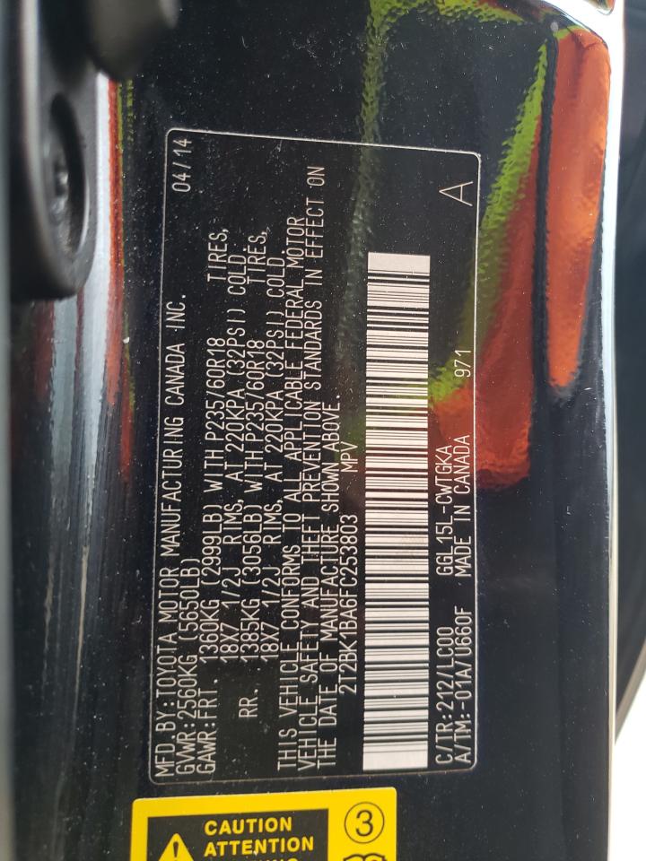 2015 Lexus Rx 350 Base VIN: 2T2BK1BA6FC253803 Lot: 85738345