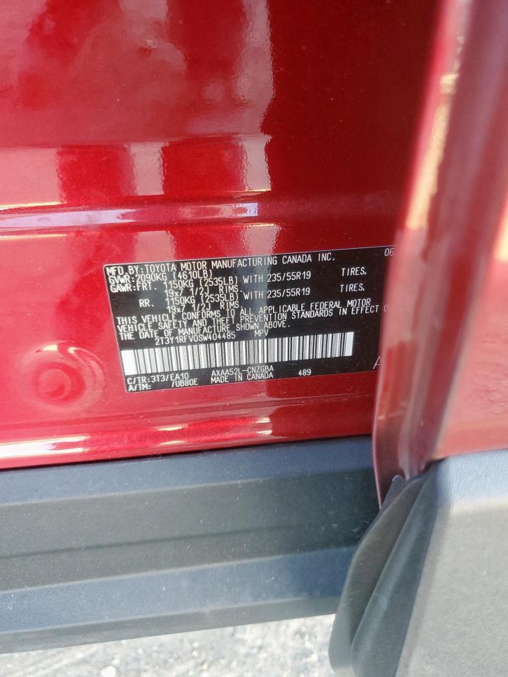 2025 Toyota Rav4 Limited VIN: 2T3Y1RFV0SW404485 Lot: 85938665