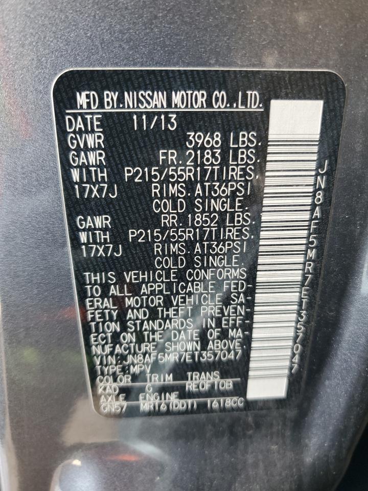 2014 Nissan Juke S VIN: JN8AF5MR7ET357047 Lot: 82407425