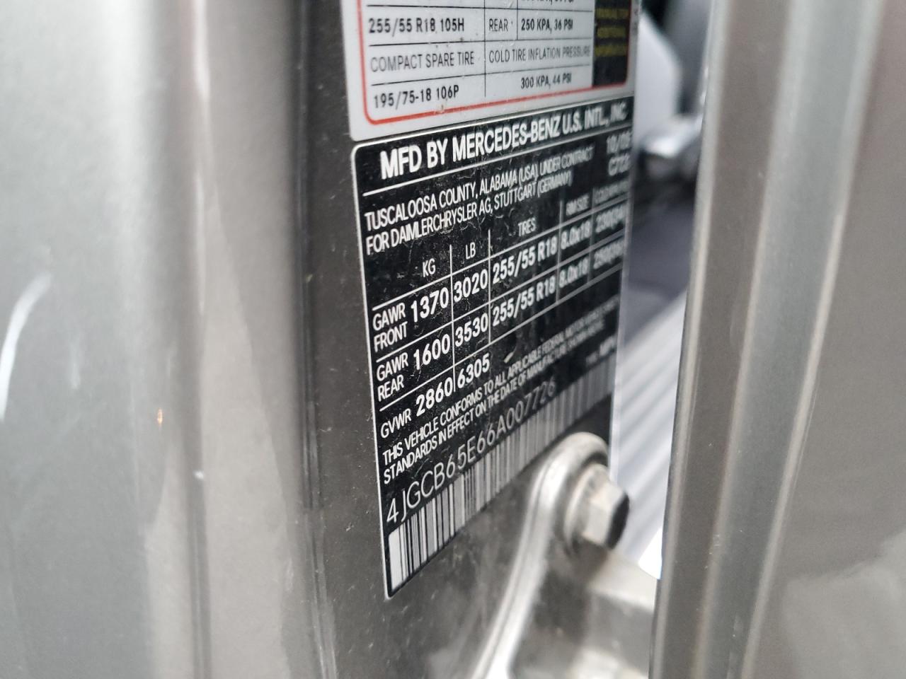 2006 Mercedes-Benz R 350 VIN: 4JGCB65E66A007726 Lot: 90506265