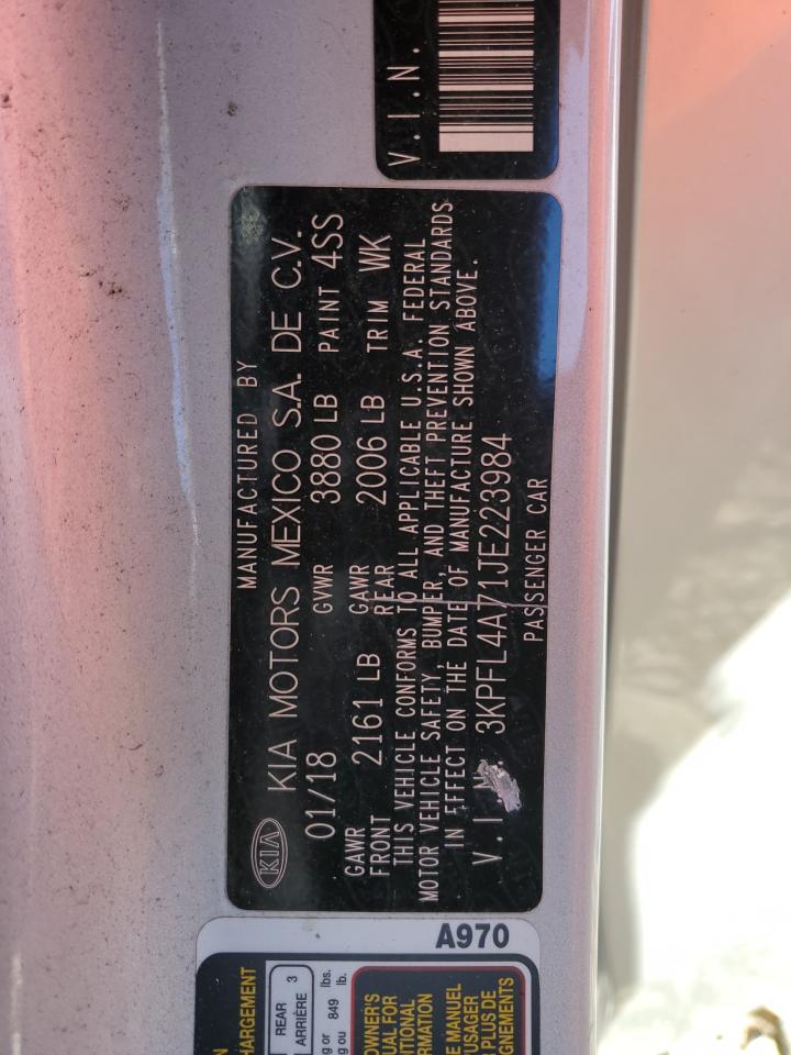2018 Kia Forte Lx VIN: 3KPFL4A71JE223984 Lot: 86883585