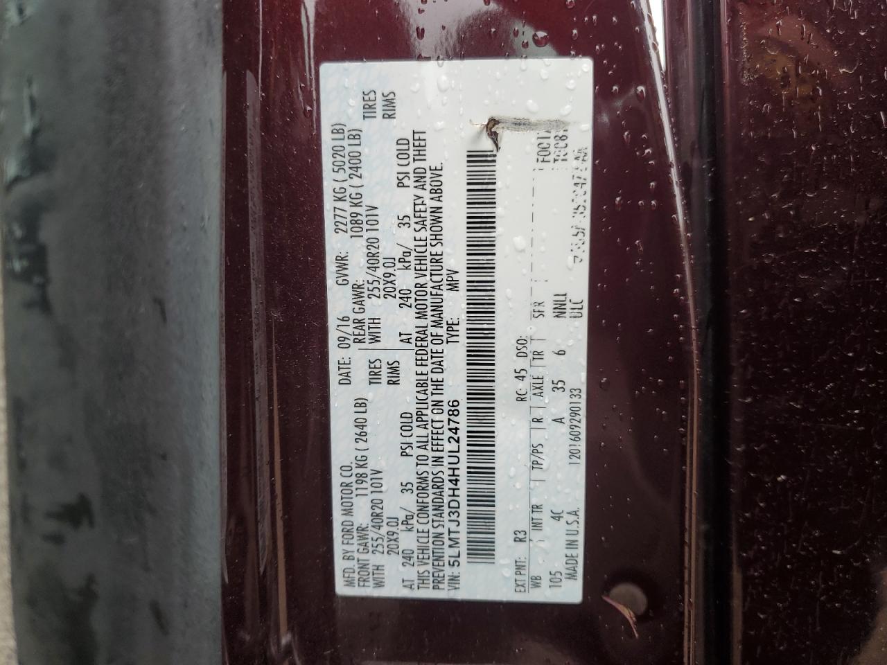 2017 Lincoln Mkc Reserve VIN: 5LMTJ3DH4HUL24786 Lot: 82296945