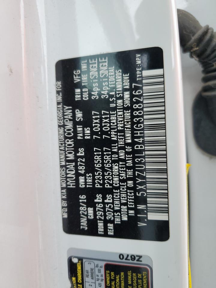 2017 Hyundai Santa Fe Sport VIN: 5XYZU3LB4HG388267 Lot: 86504995