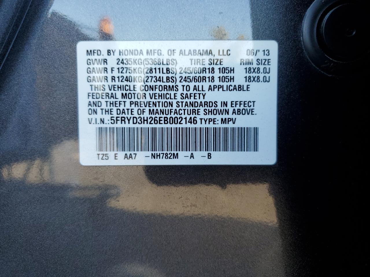 2014 Acura Mdx VIN: 5FRYD3H26EB002146 Lot: 90553125