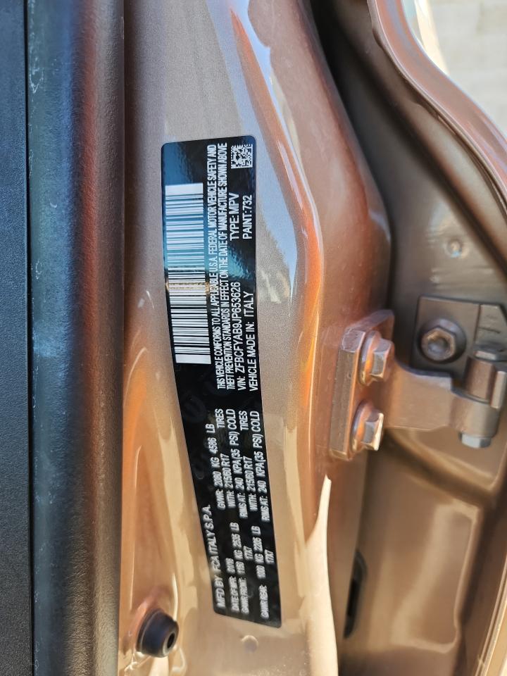 2018 Fiat 500X Pop VIN: ZFBCFYAB9JP653626 Lot: 87264405