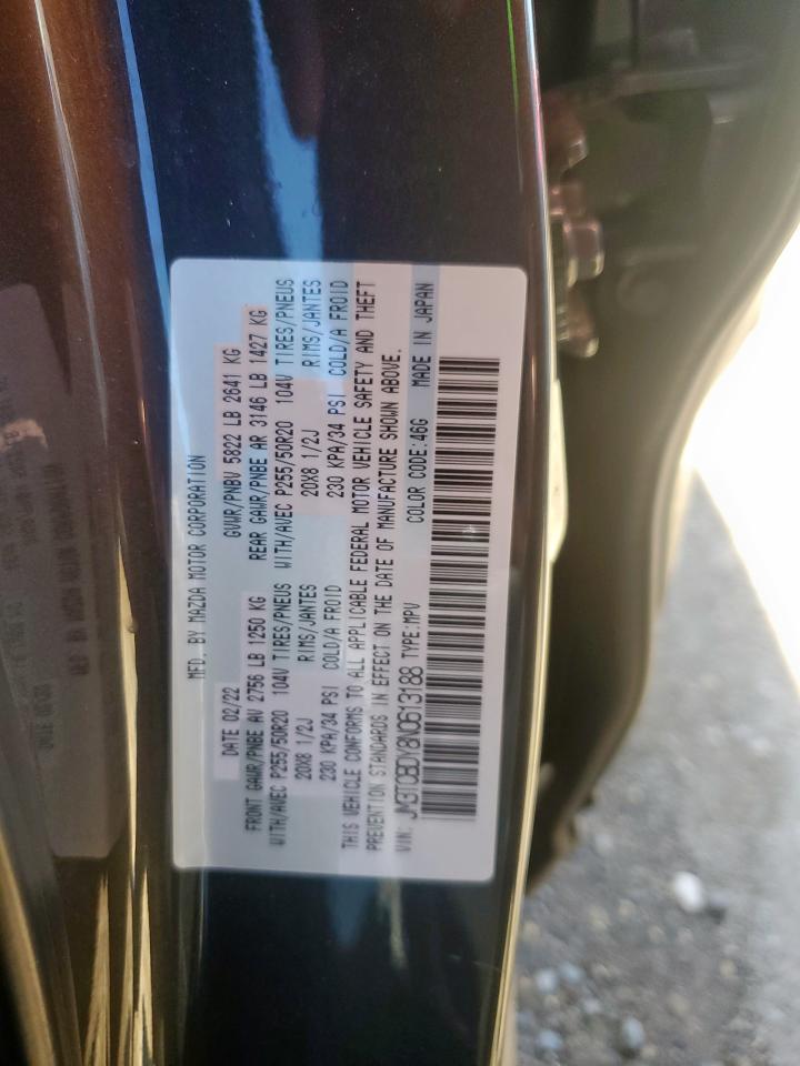 2022 Mazda Cx-9 Grand Touring VIN: JM3TCBDY8N0613188 Lot: 92716795