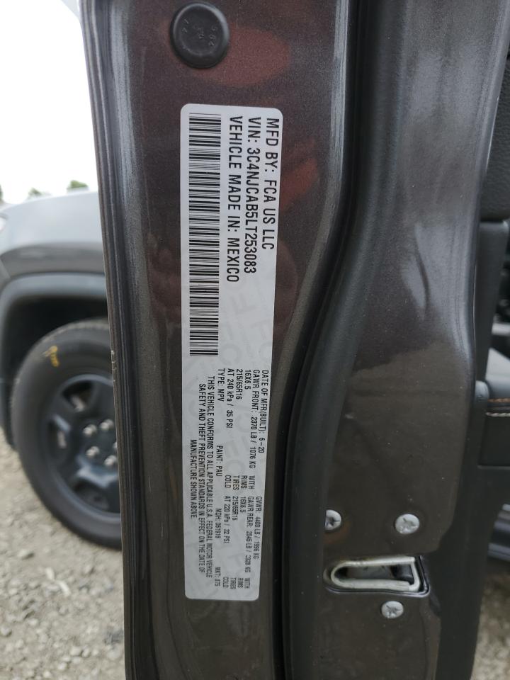 2020 Jeep Compass Sport VIN: 3C4NJCAB5LT253083 Lot: 82331125