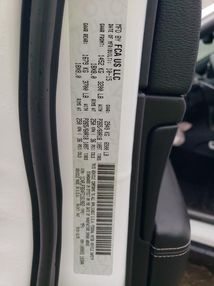 2015 Jeep Grand Cherokee Limited VIN: 1C4RJFBG4FC161962 Lot: 85340965