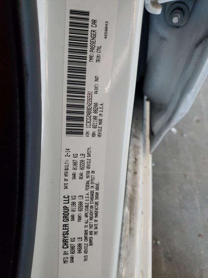 2014 Dodge Avenger Se VIN: 1C3CDZAB9EN226591 Lot: 82416445