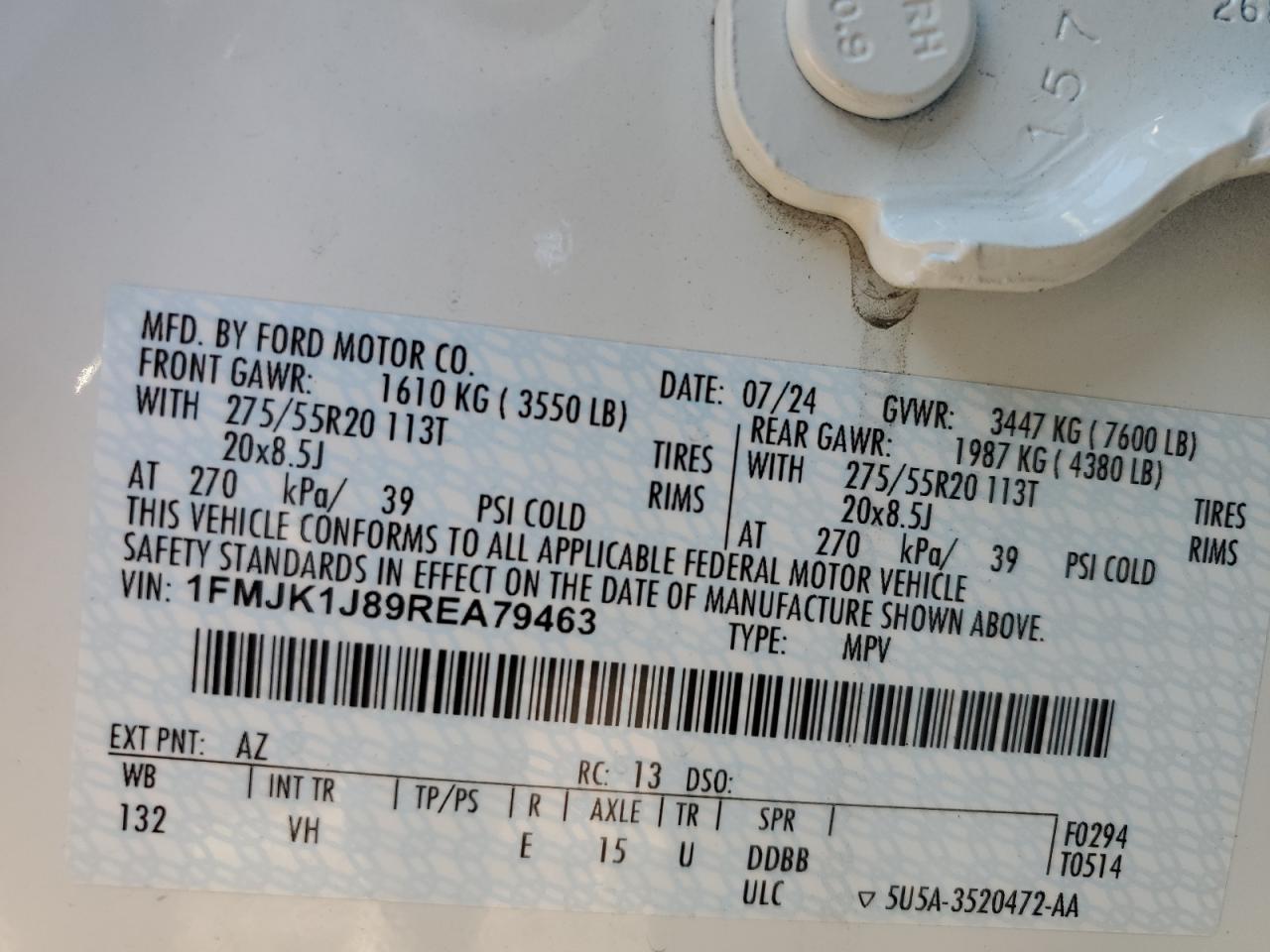 2024 Ford Expedition Max Xlt VIN: 1FMJK1J89REA79463 Lot: 85691005