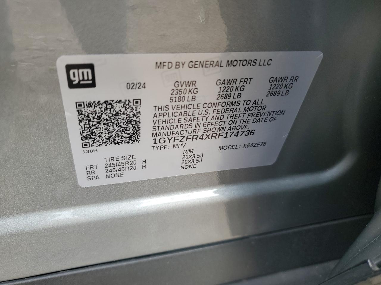 2024 Cadillac Xt4 Sport VIN: 1GYFZFR4XRF174736 Lot: 86663595