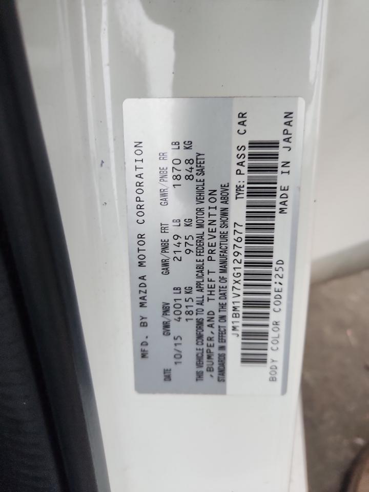 2016 Mazda 3 Touring VIN: JM1BM1V7XG1297677 Lot: 85848825