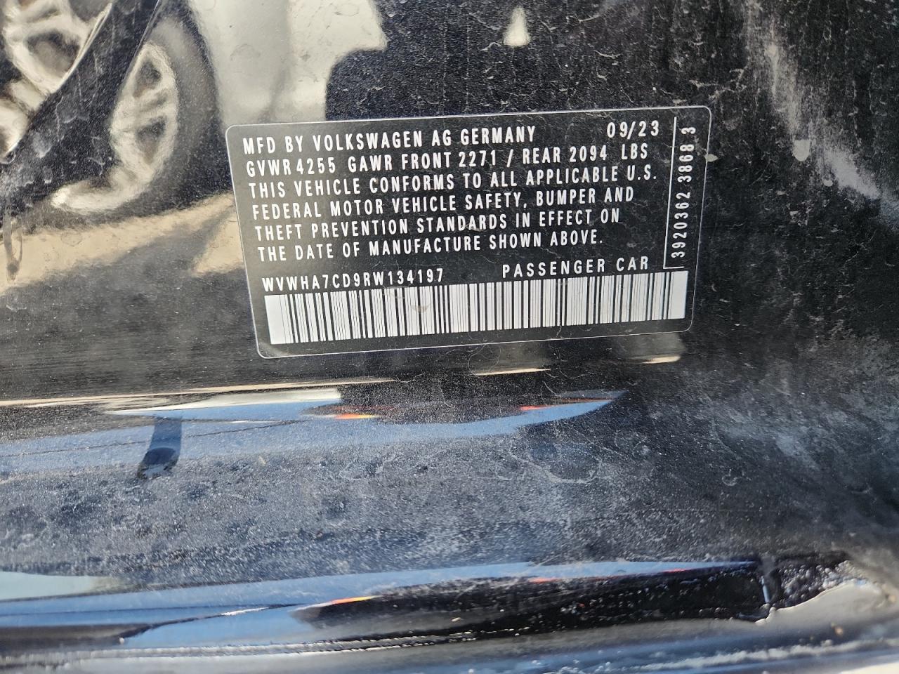 2024 Volkswagen Gti S VIN: WVWHA7CD9RW134197 Lot: 82235995