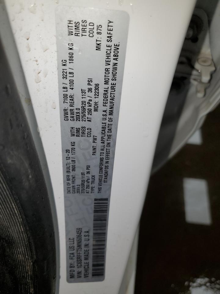 2021 Ram 1500 Big Horn/Lone Star VIN: 1C6SRFFT5MN606459 Lot: 85743745