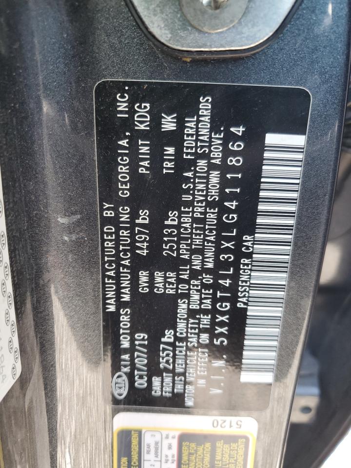 2020 Kia Optima Lx VIN: 5XXGT4L3XLG411864 Lot: 81912155