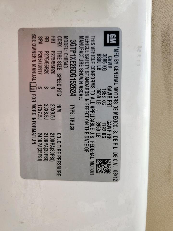 2013 GMC Sierra C1500 Denali VIN: 3GTP1XE26DG152624 Lot: 90320905