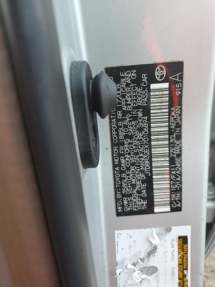 2007 Toyota Corolla Ce VIN: JTDBR32EX70106894 Lot: 82246865