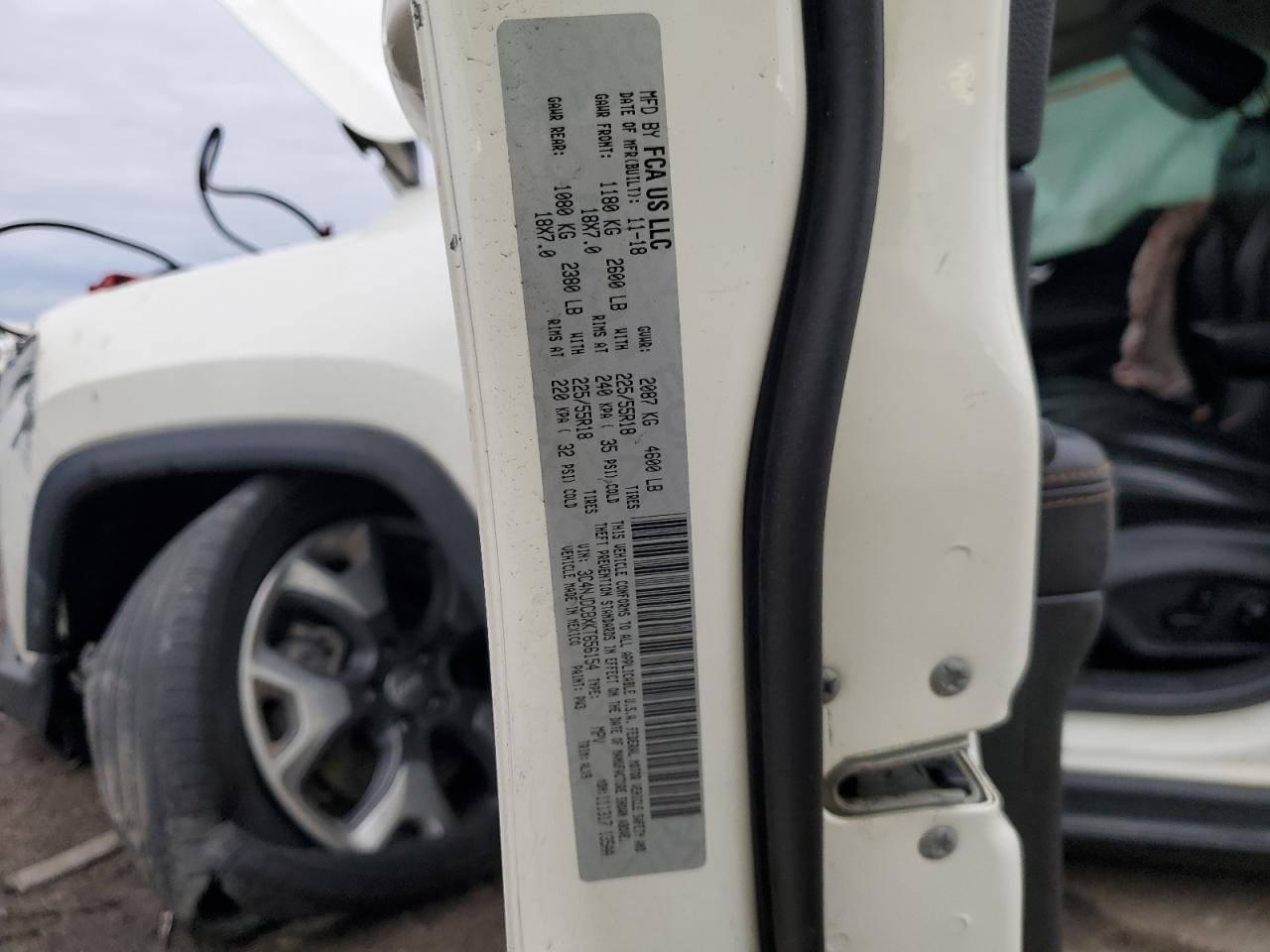 2019 Jeep Compass Limited VIN: 3C4NJDCBXKT656154 Lot: 90444605