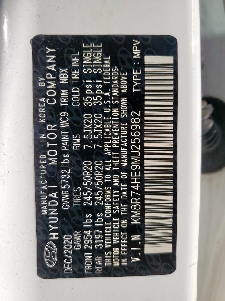 2021 Hyundai Palisade Calligraphy VIN: KM8R74HE9MU256982 Lot: 85874185